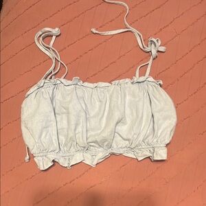 La Hearts Light Blue Crop Top